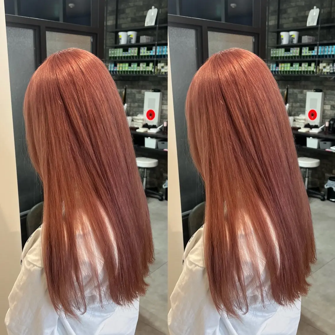 ロング カラー ベージュカラー ブリーチ ピンクカラー ピンクベージュ ヘアカラー Dia ‎ アキヨシ ミユのヘアスタイル