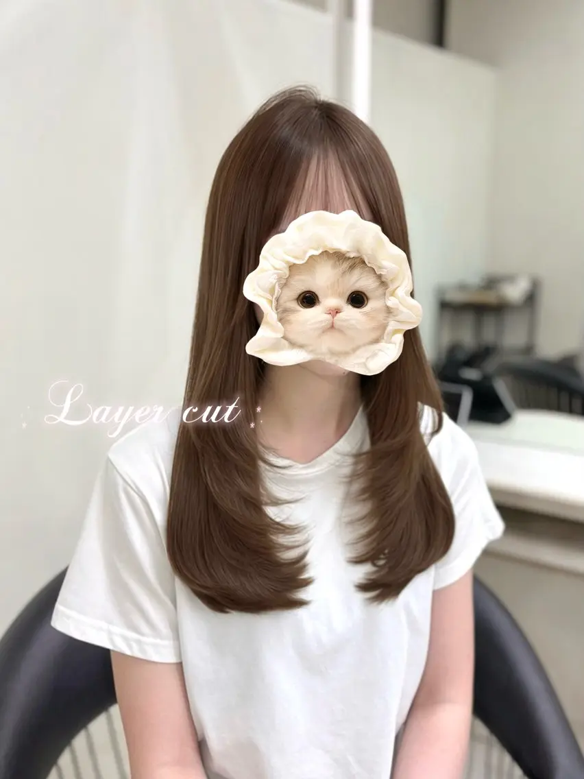 セミロング カット ブリーチなしカラー/ ♡𝐒𝐚𝐤𝐢♡のヘアスタイル