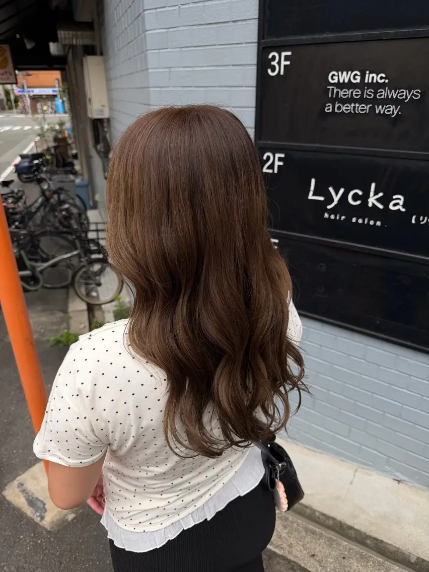 セミロング ヘアカラー 柿本ひな / カラーモデル様募集中のヘアスタイル