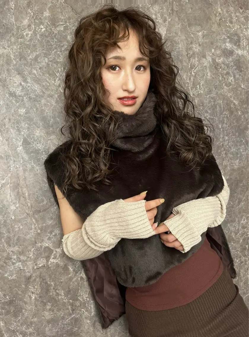 ロング ヘアカラー トリートメント 大坪 壱成のヘアスタイル