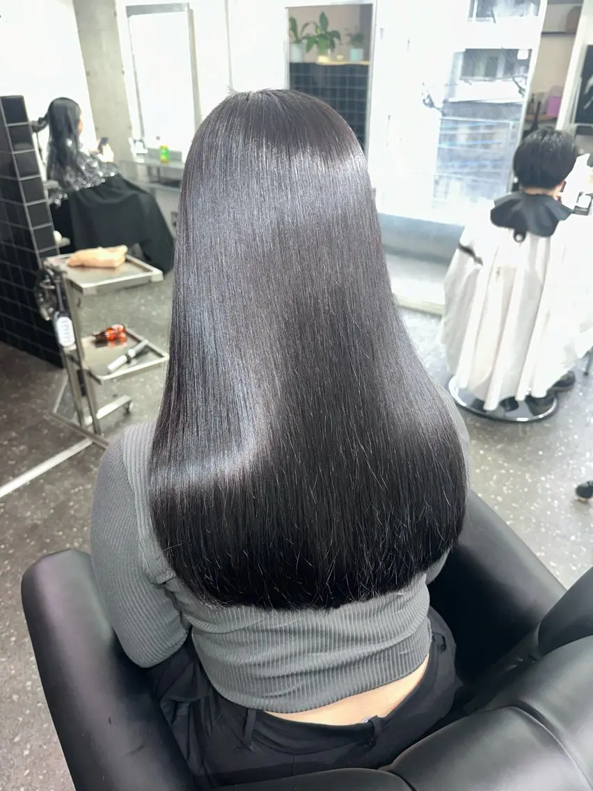 ロング カラー パーマ 髪質改善⭐️縮毛矯正 中野⭐️Rinaのヘアスタイル
