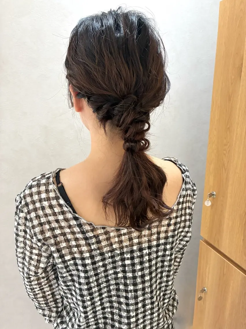 ミディアム ヘアアレンジ ヘアセット 遠藤 玲のヘアスタイル