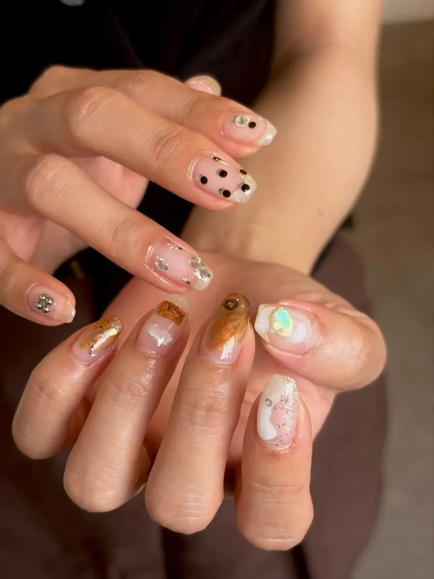 ネイル ハンドネイル Sun Brown Mireiのネイルデザイン