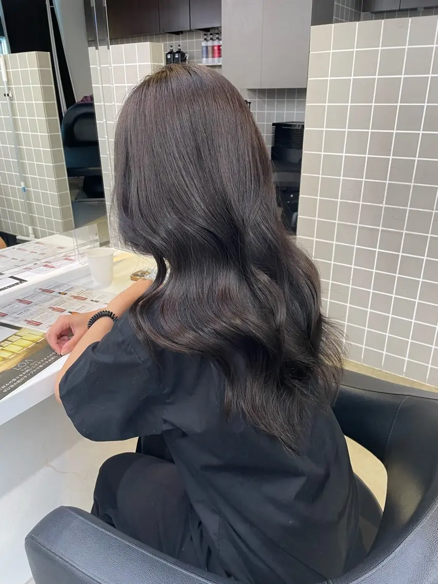 カラー ヘアカラー 🖤レイヤーカット| 艶髪|韓国styleのヘアスタイル
