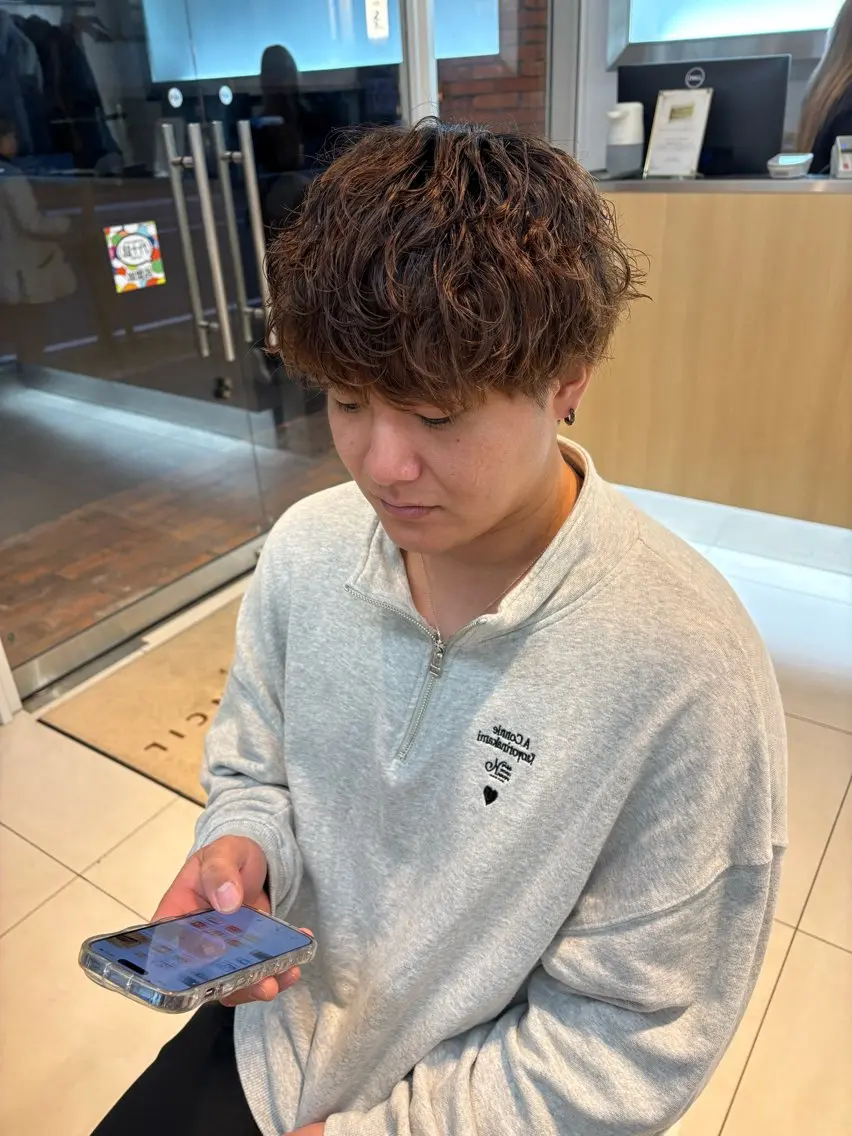 メンズ メンズパーマ 💈メンズパーマ カラー💈momoのヘアスタイル