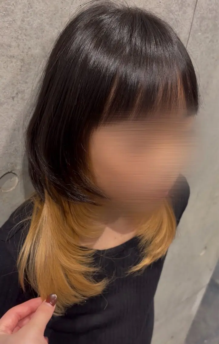 ロング ロング ウルフカット カット 暖色カラー レイヤー/🩵かれんのヘアスタイル