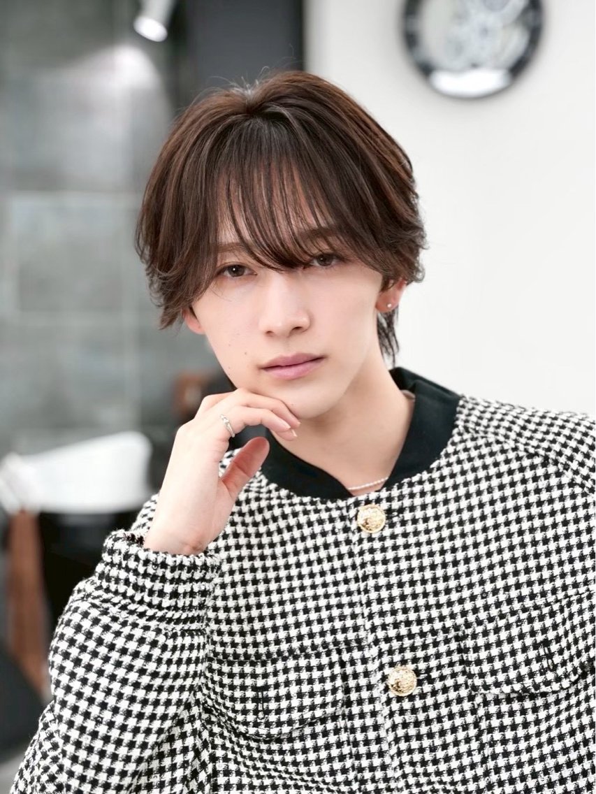 ミディアム 関根 悠成のヘアスタイル