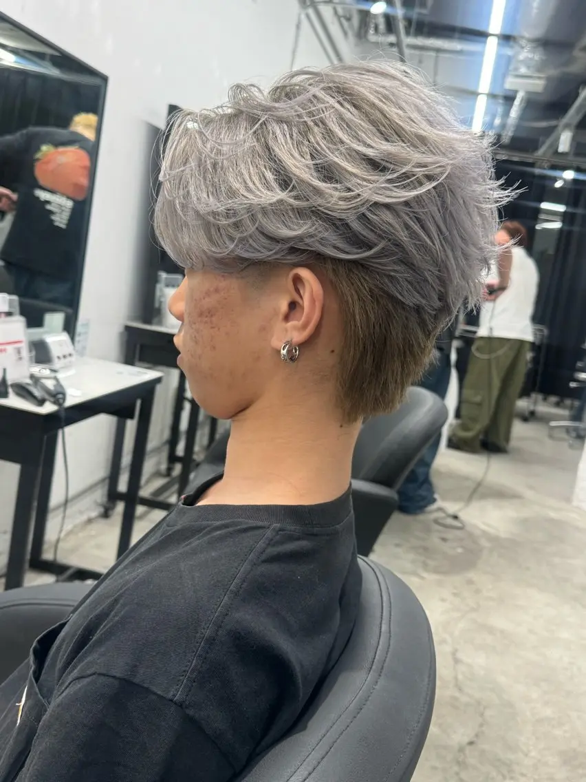 ショート カラー メンズ カット ヘアカラー トリートメント ヘアセット Pia/KIRIA /福岡美容室のヘアスタイル