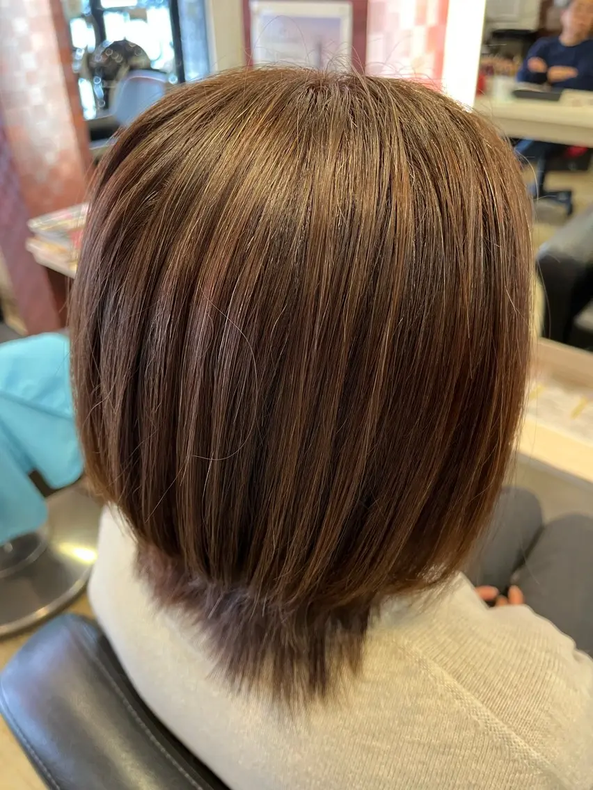 ミディアム カラー ブルーカラー 織田 英之のヘアスタイル