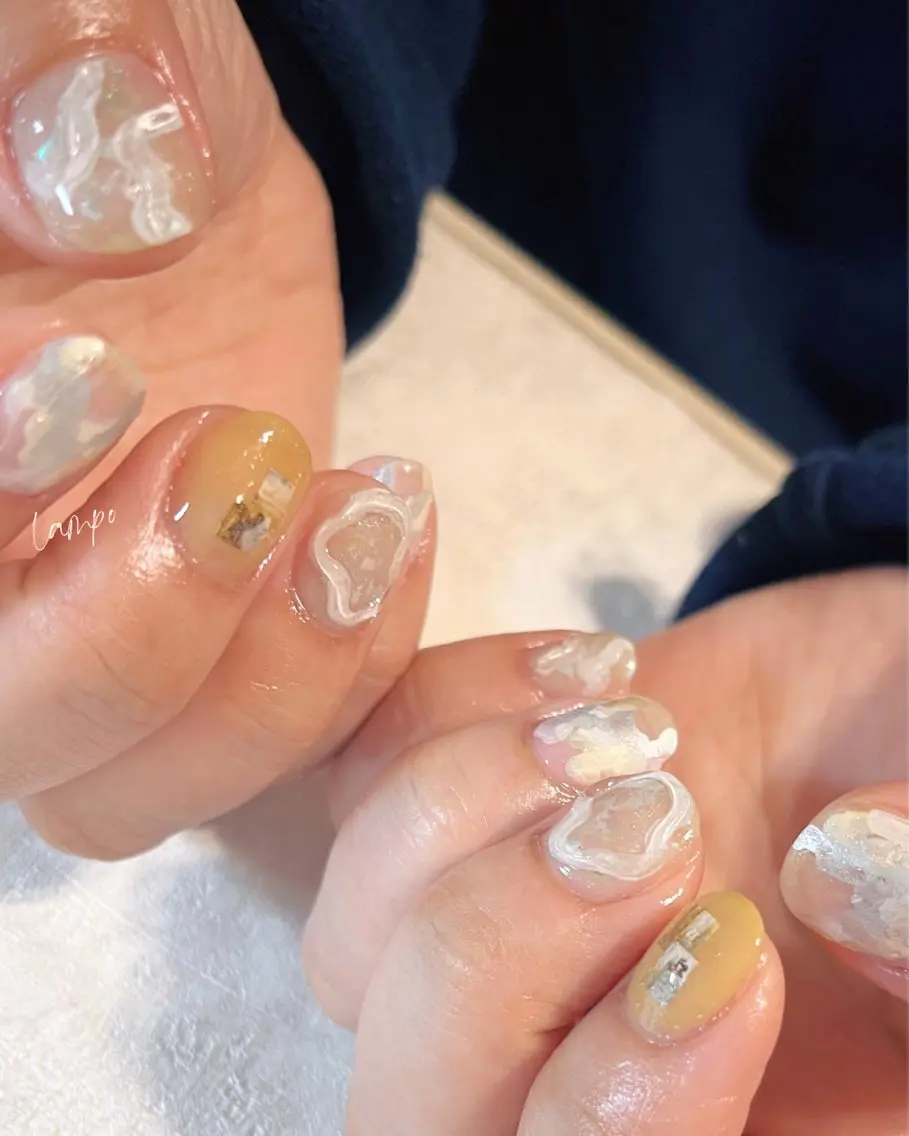 ネイル 春ネイル ハンドネイル lampo yukoのネイルデザイン