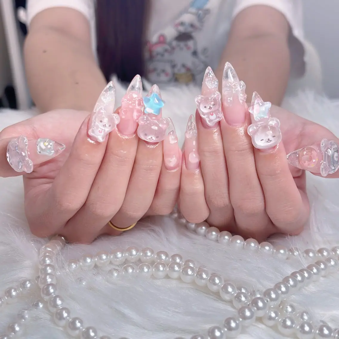 ネイル アートネイル 長さ出し フラッシュネイル ジェルネイル 氷ネイル・うるうるネイル ハンドネイル kana nailのネイルデザイン