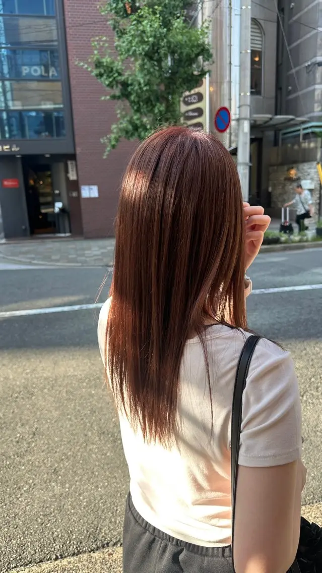 ロング ヘアカラー さ りのヘアスタイル