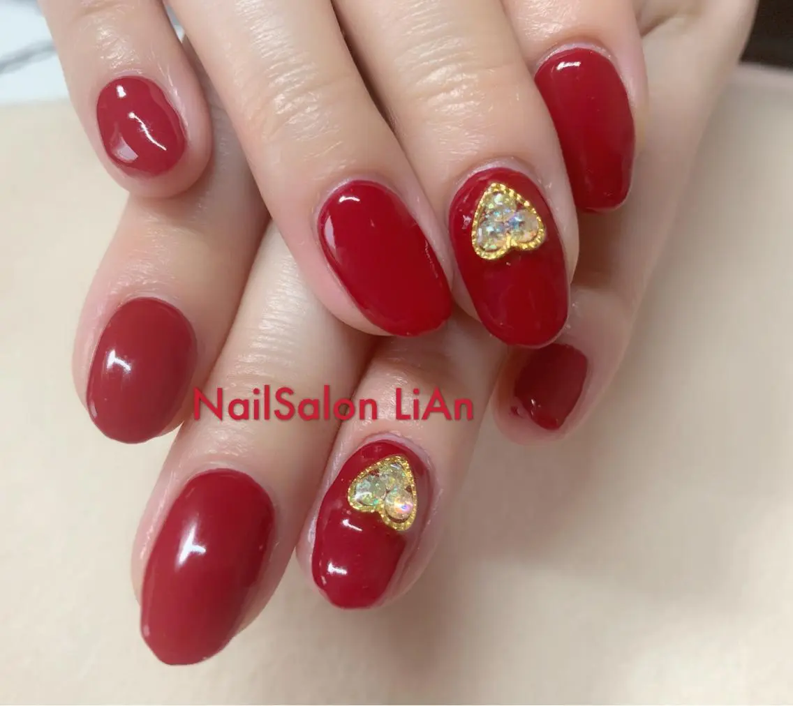 ネイル ワンカラーネイル ストーンネイル NailSalon LiAnのネイルデザイン