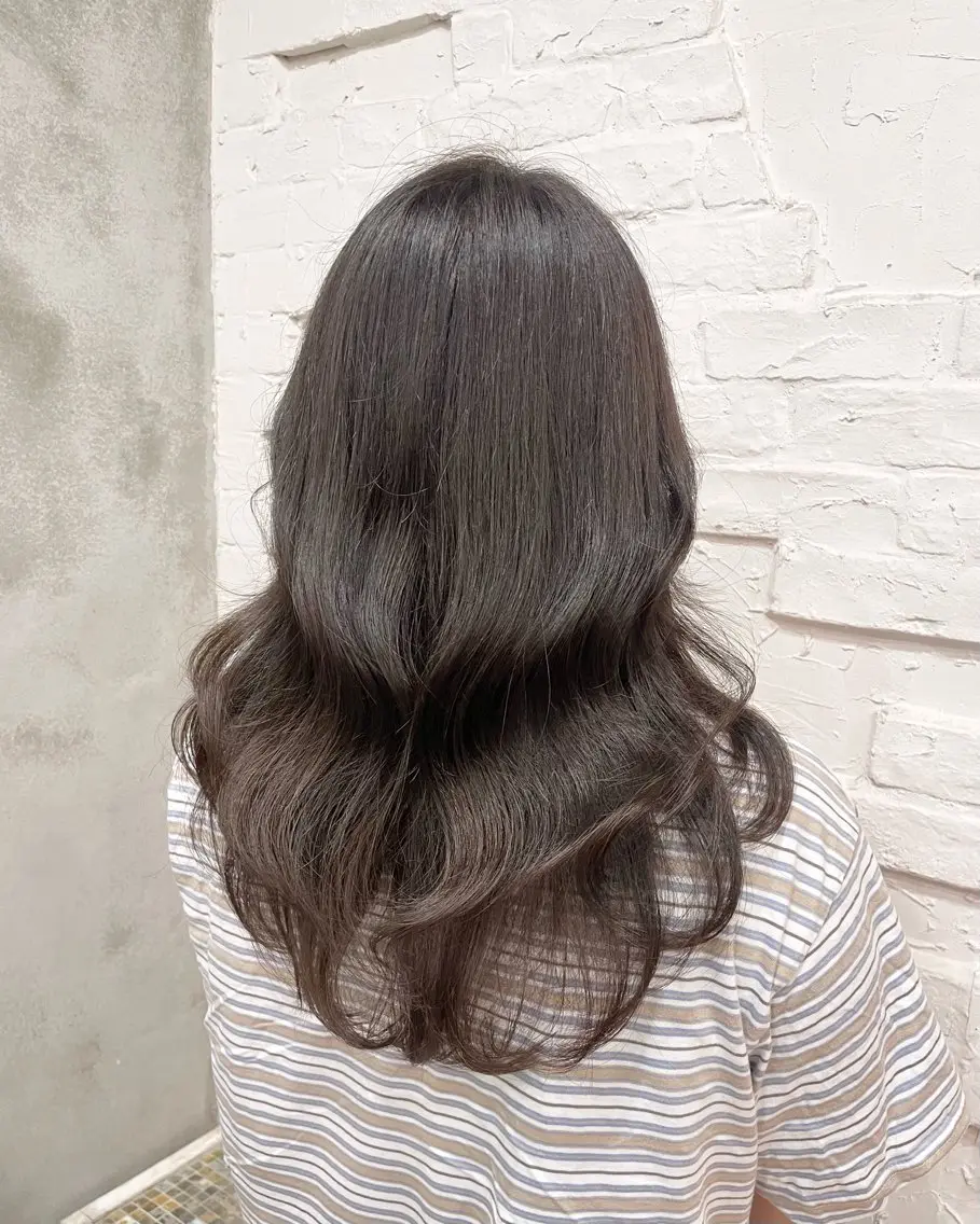 ロング カラー ヘアアレンジ カット ヘアカラー トリートメント 【ピンク/韓国ヘア/ ヘアセット】亜海のヘアスタイル