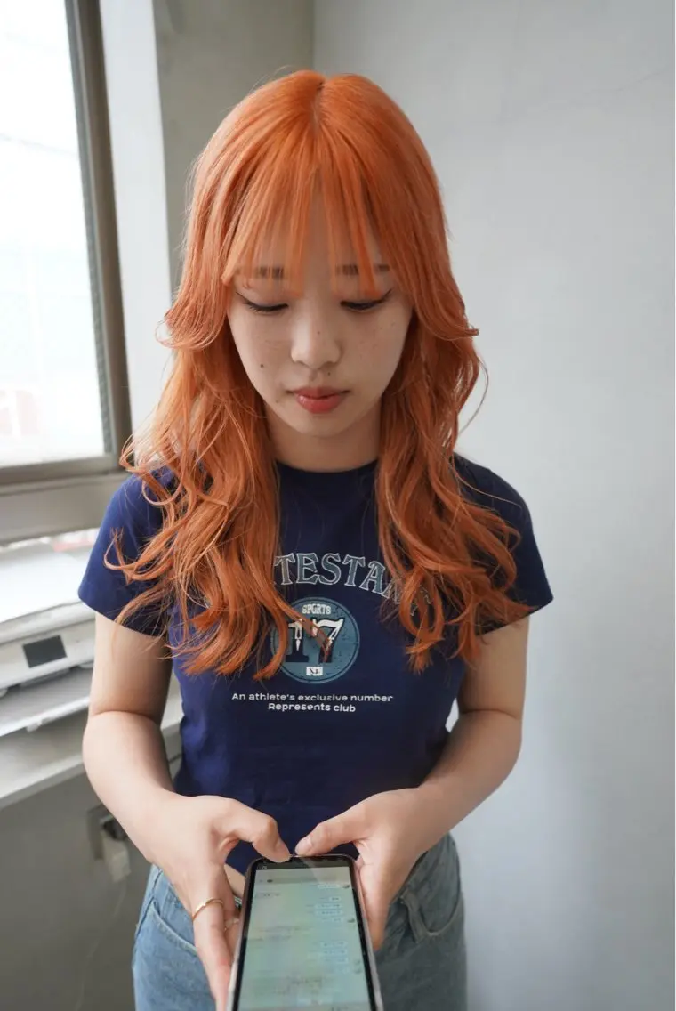 ロング カット ヘアカラー トリートメント THE MAISONのヘアスタイル