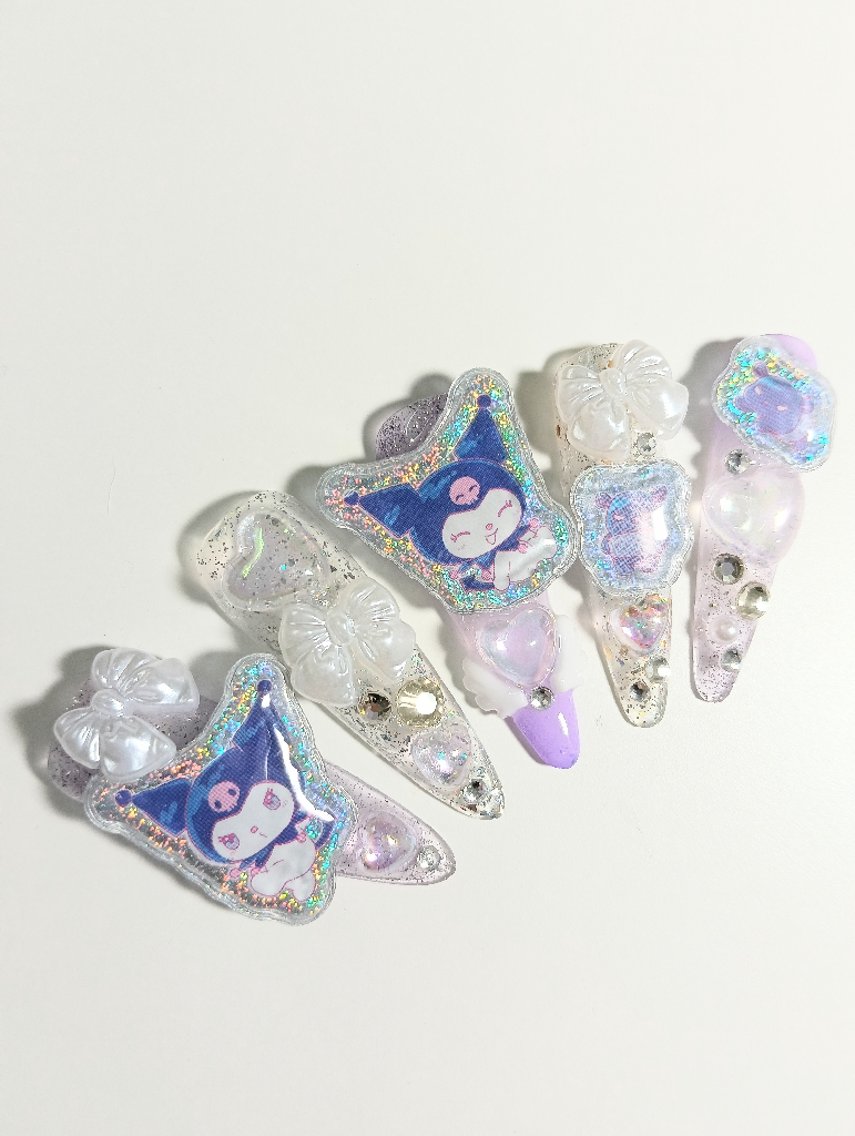 ネイル ハンドネイル 菫Nails🌝 夜間サロンのネイルデザイン