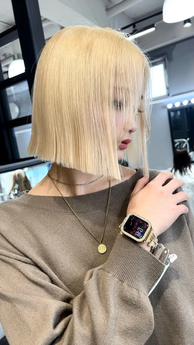 ミディアム ヘアカラー トリートメント Giselハヤシ ケンタのヘアスタイル