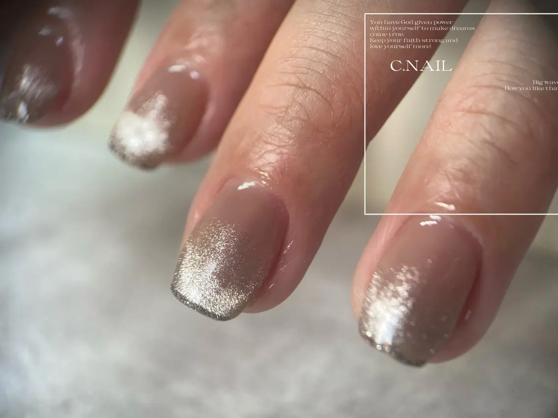 ネイル フレンチネイル ジェルネイル マグネットネイル C.Nail &Eyeのネイルデザイン