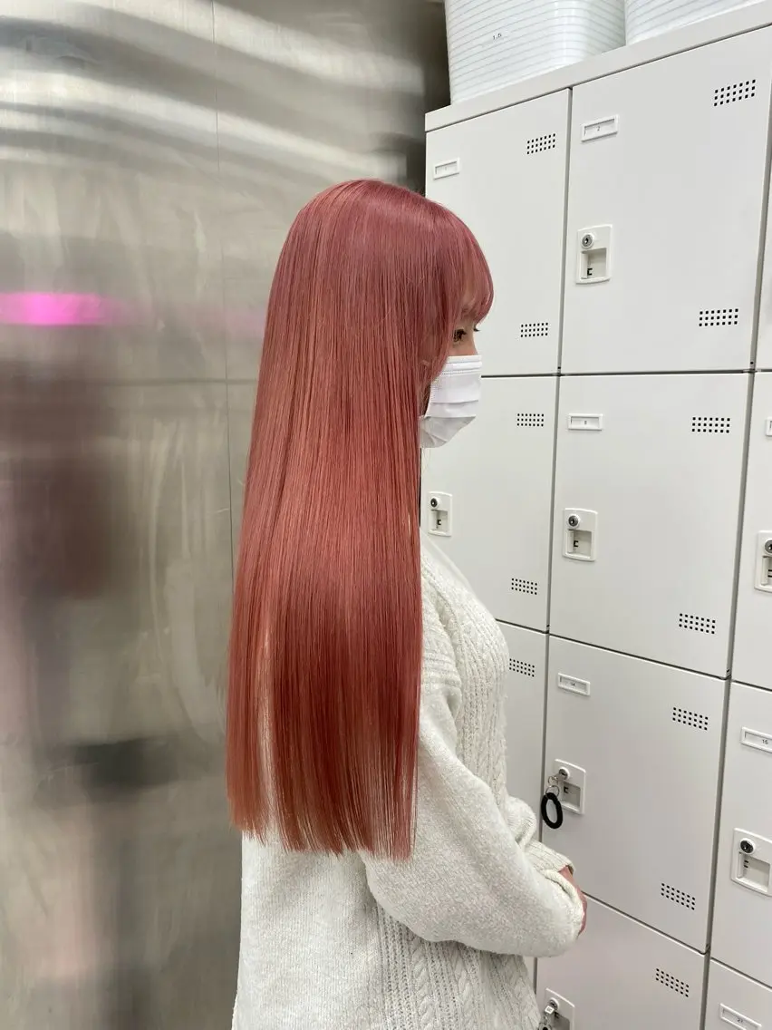 ロング カラー 💖似合わせカラー レイヤー💖縮毛矯正のヘアスタイル
