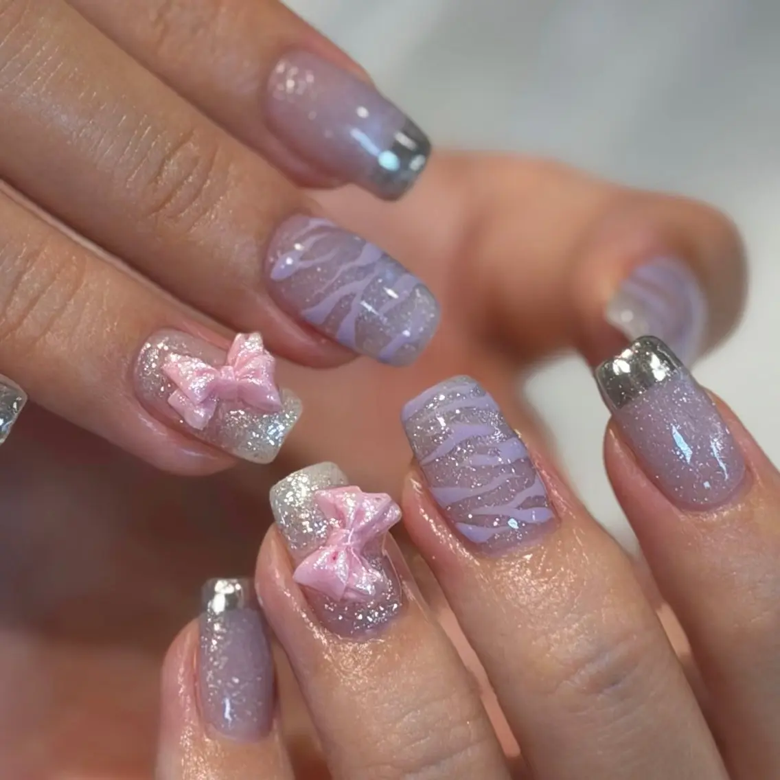 ネイル アートネイル 夏ネイル yume 🎀大人ガーリー🎀のネイルデザイン