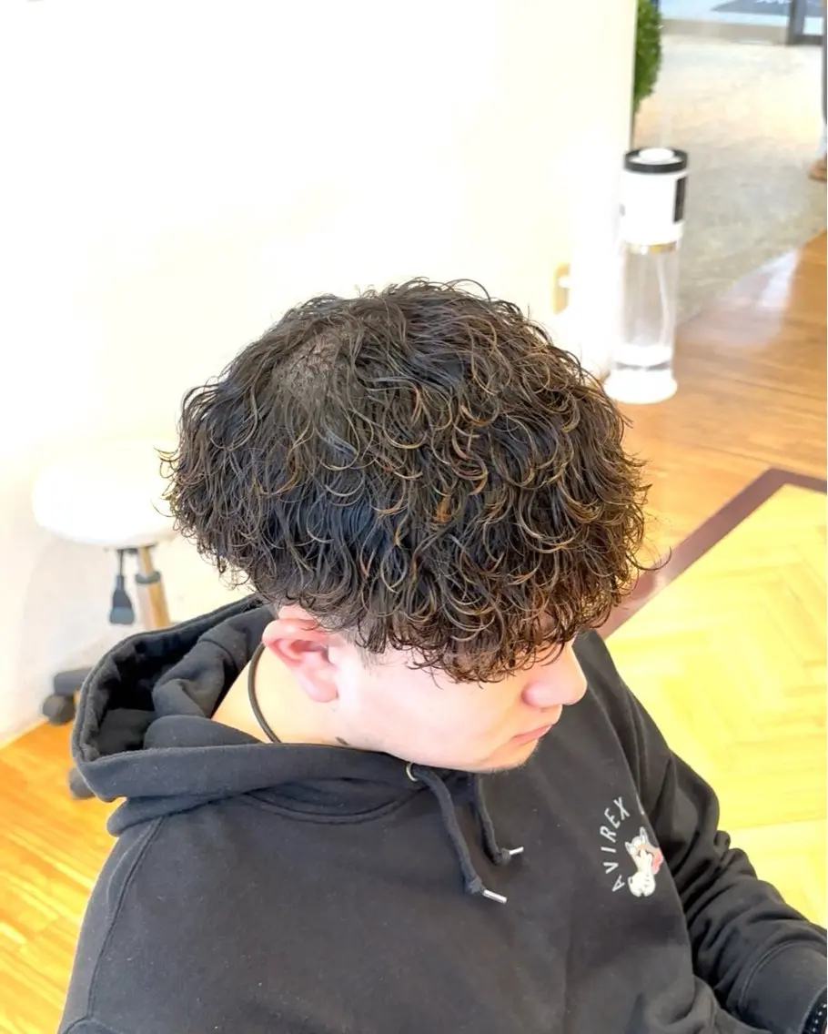 パーマ メンズ マッシュ メンズパーマ 波巻きパーマ カット パーマ ヘッドスパ ☆★メンズ特化★☆ 川地由麿のヘアスタイル