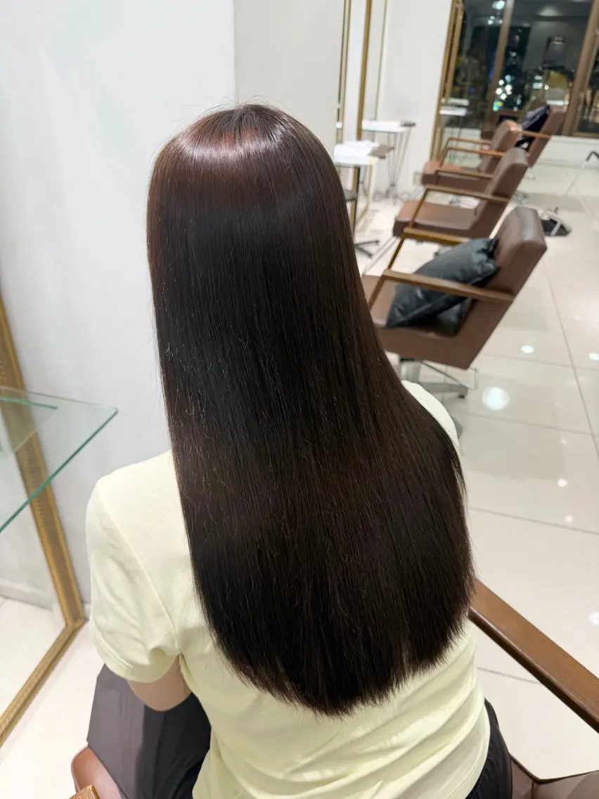 ロング カラー ヘアカラー トリートメント 髪質改善艶カラー🩶 Nanako ⟡.·のヘアスタイル
