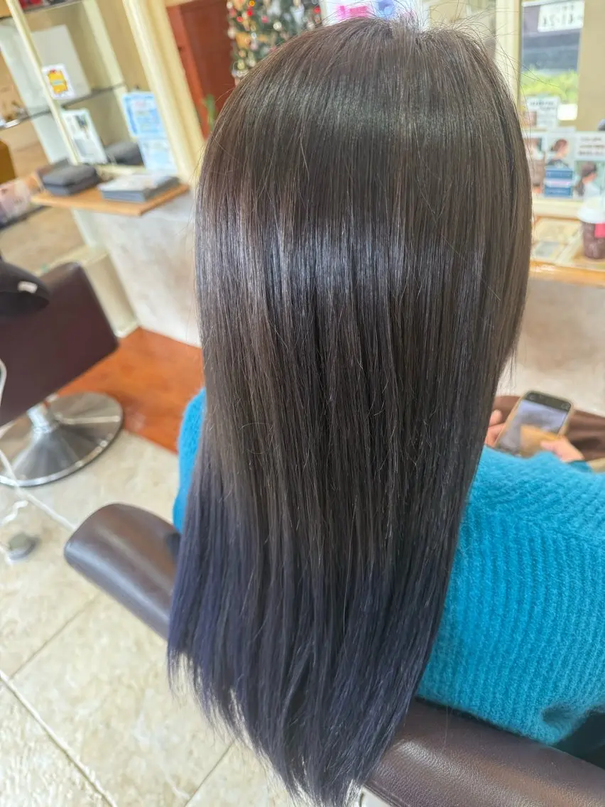 ロング ヘアカラー 端野七海 縮毛矯正のヘアスタイル