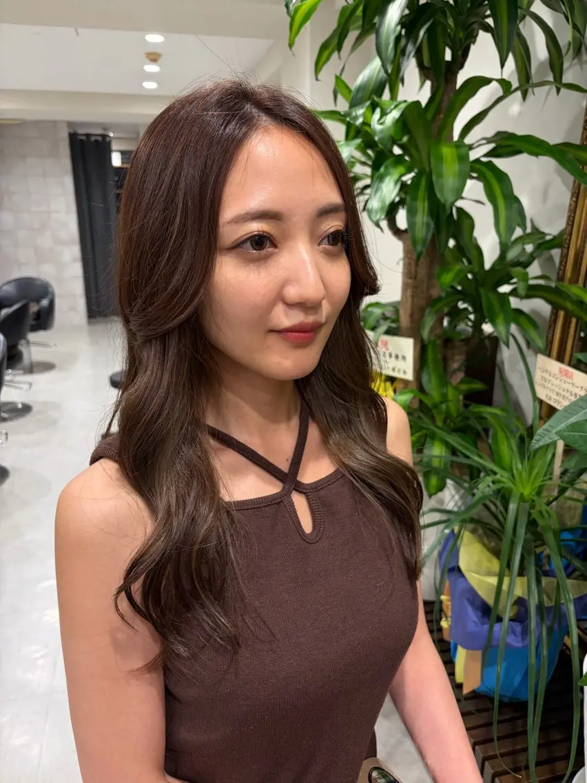 ロング 髪質改善 トリートメント カット ヘアカラー トリートメント 銀座/髪質改善/ 艶カラー/岸田佳祐のヘアスタイル