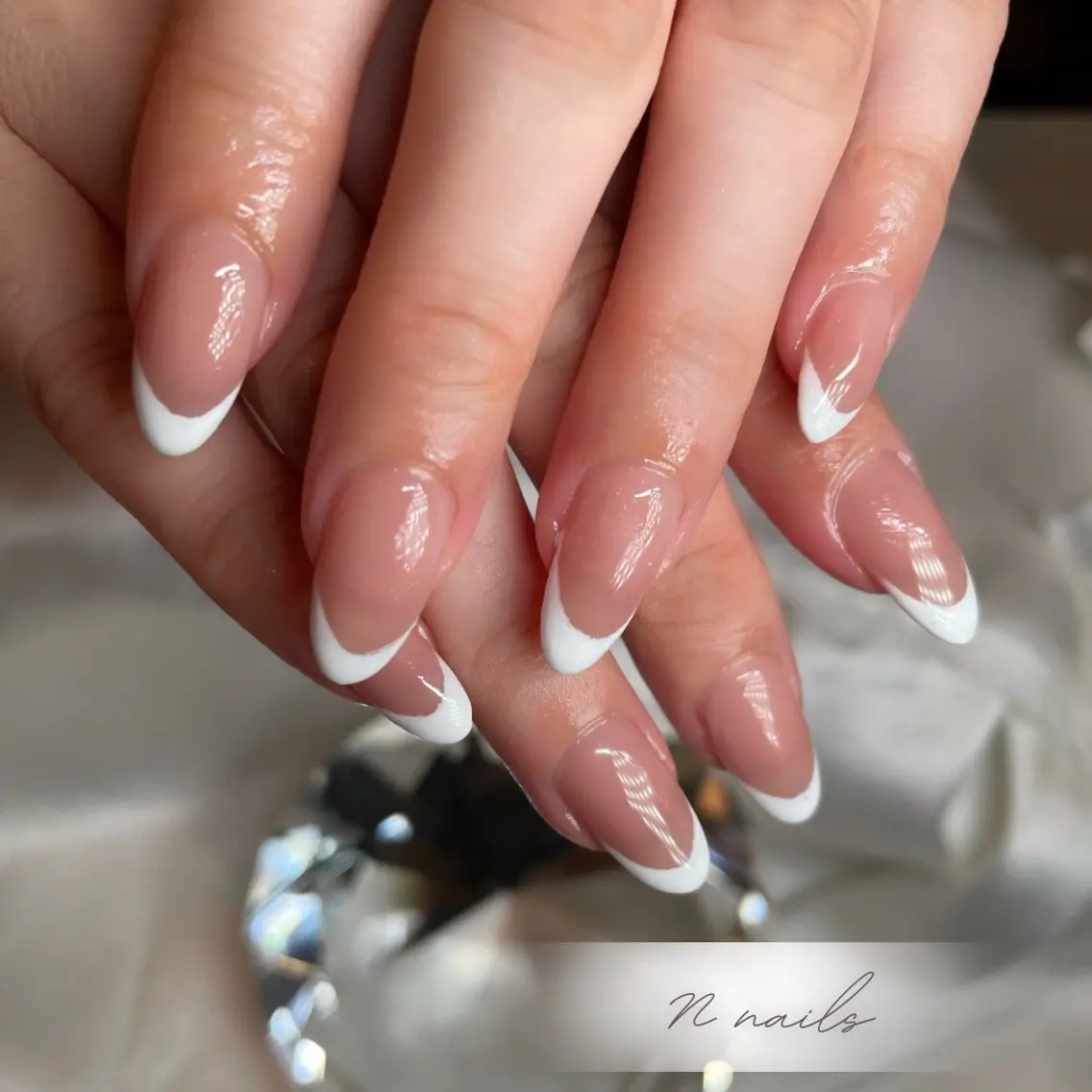 ネイル フレンチネイル オフィスネイル ピンク ピンクベージュ シンプルネイル ハンドネイル N NAILSのネイルデザイン