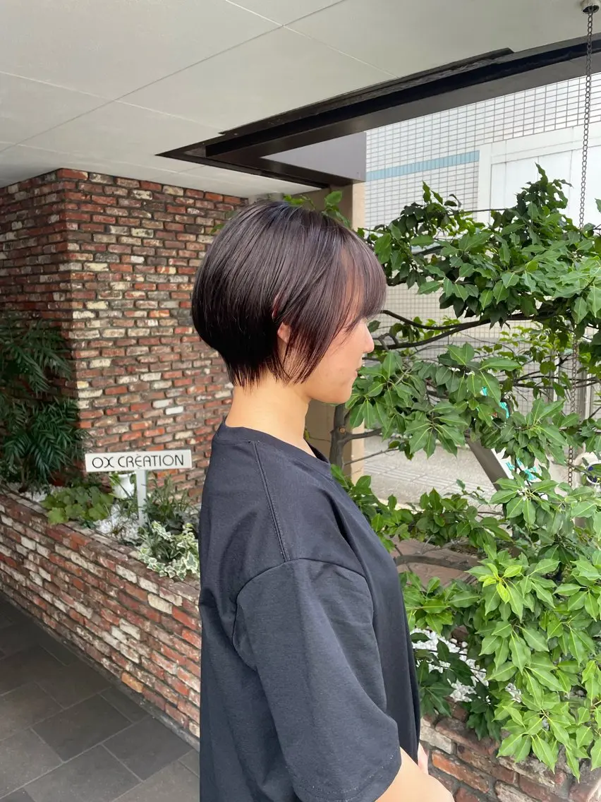 ショート カット ショート 顔周りレイヤー/マオのヘアスタイル