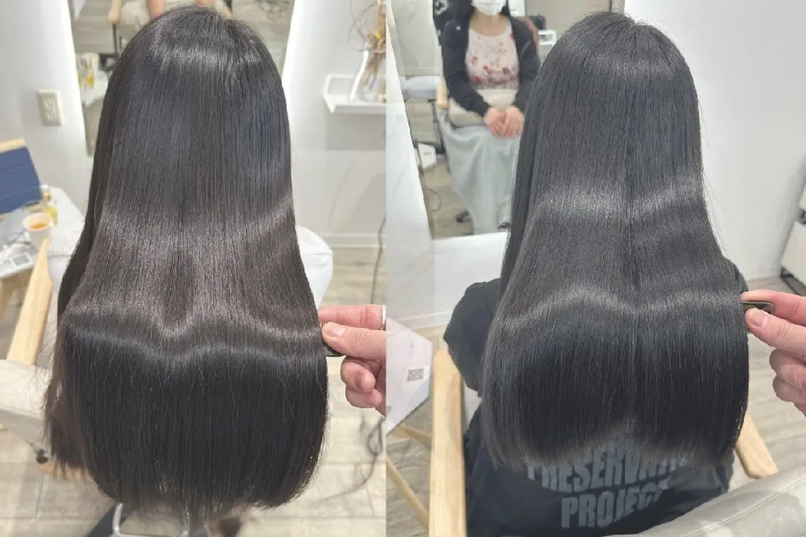 【ミニモ限定✨】カット+ケアカラー+最高級髪質改善✨ダメージ補強トリートメントの写真