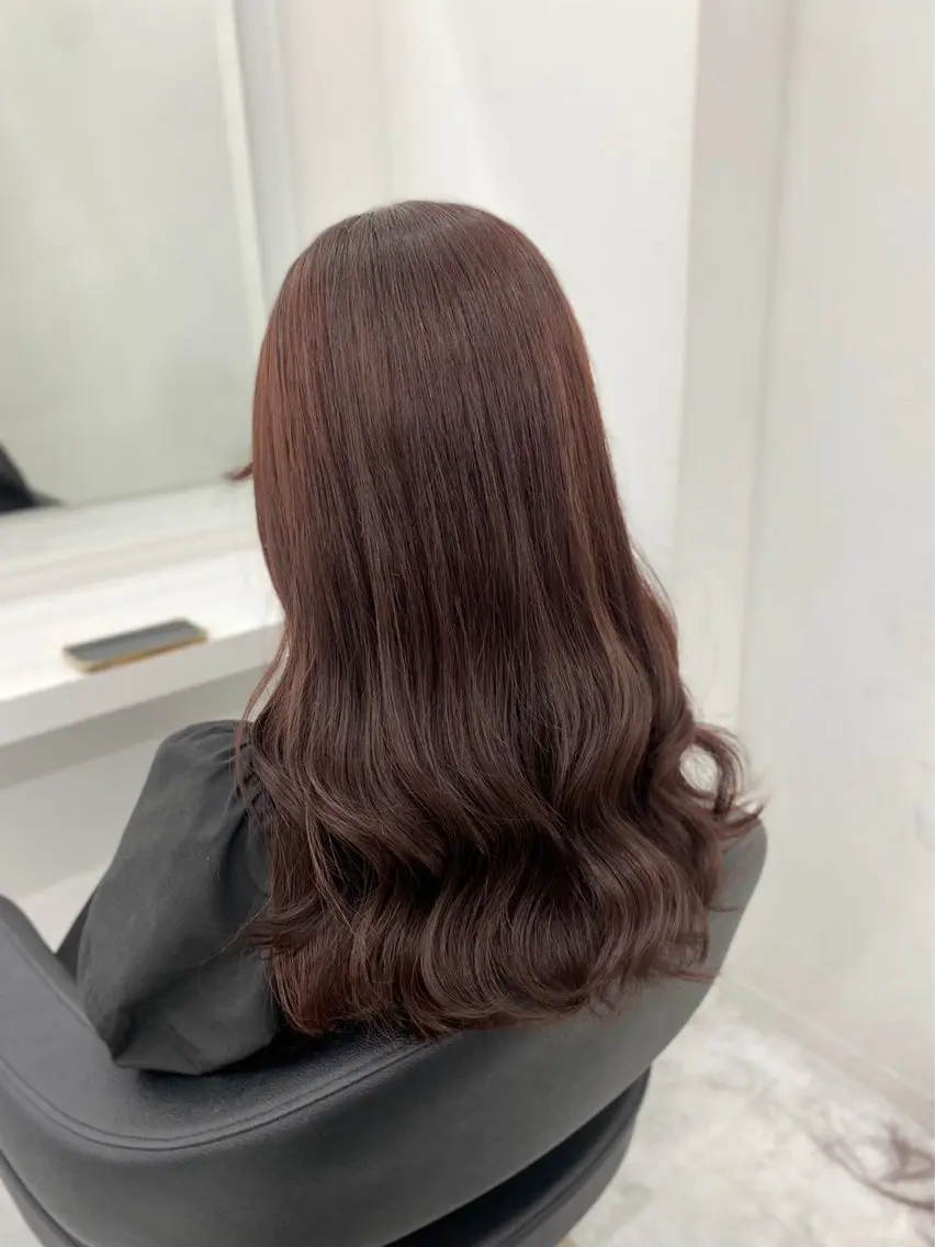 セミロング カラー カット ヘアカラー 💖似合わせカラー レイヤー💖縮毛矯正のヘアスタイル