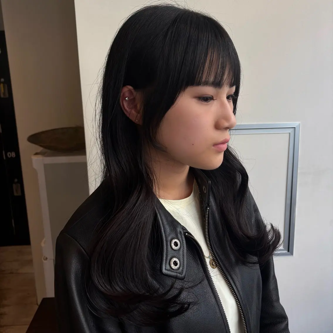 ロング 顔周りカット 小顔カット カット rimi tabeiのヘアスタイル