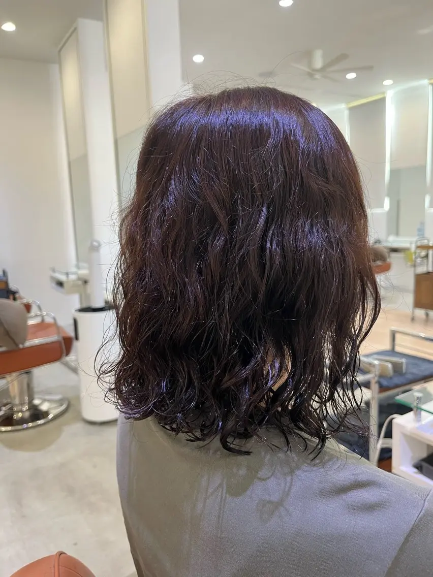 ミディアム パーマ 眞田 順平のヘアスタイル