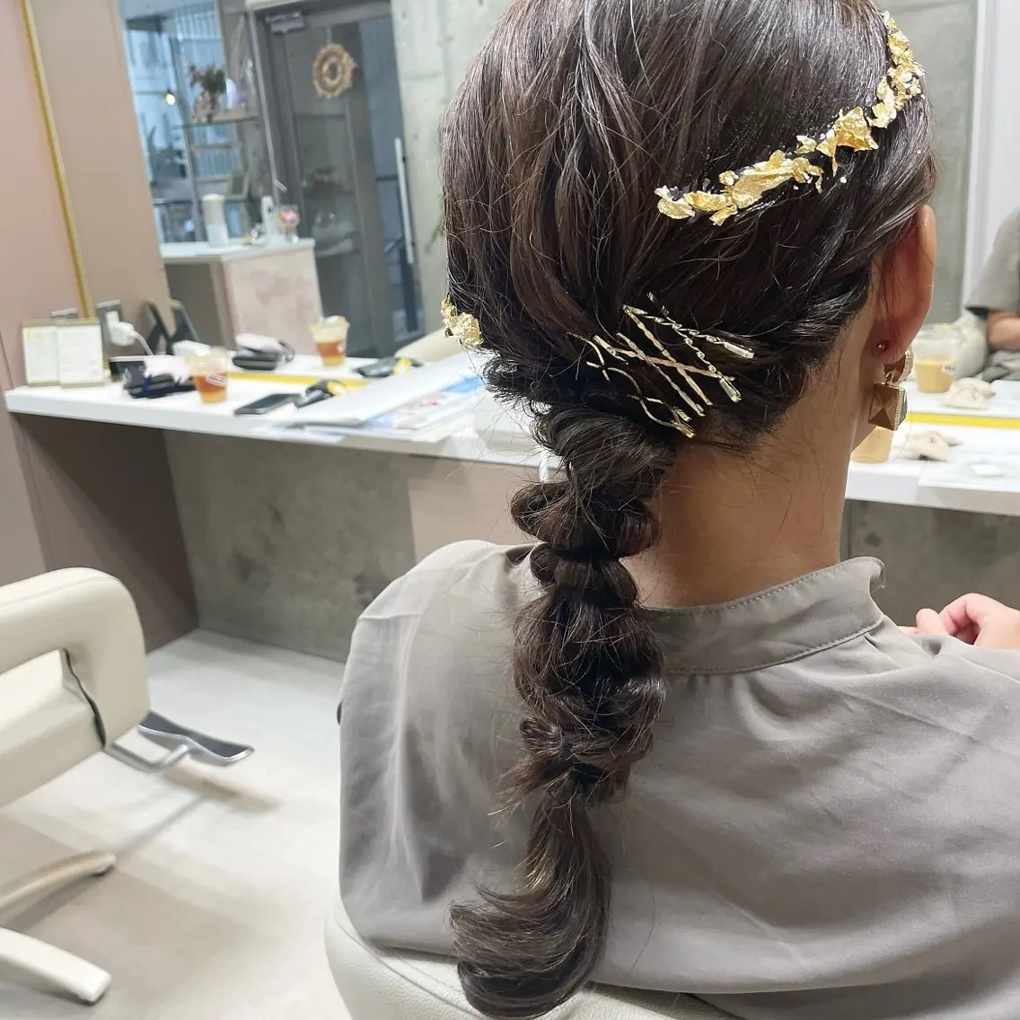 セミロング ヘアアレンジ ヘアセット 坂本 沙也加のヘアスタイル