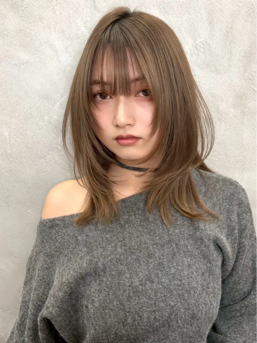 カラー YUI  透明感🌱 グレージュ🌿‬浦和のヘアスタイル