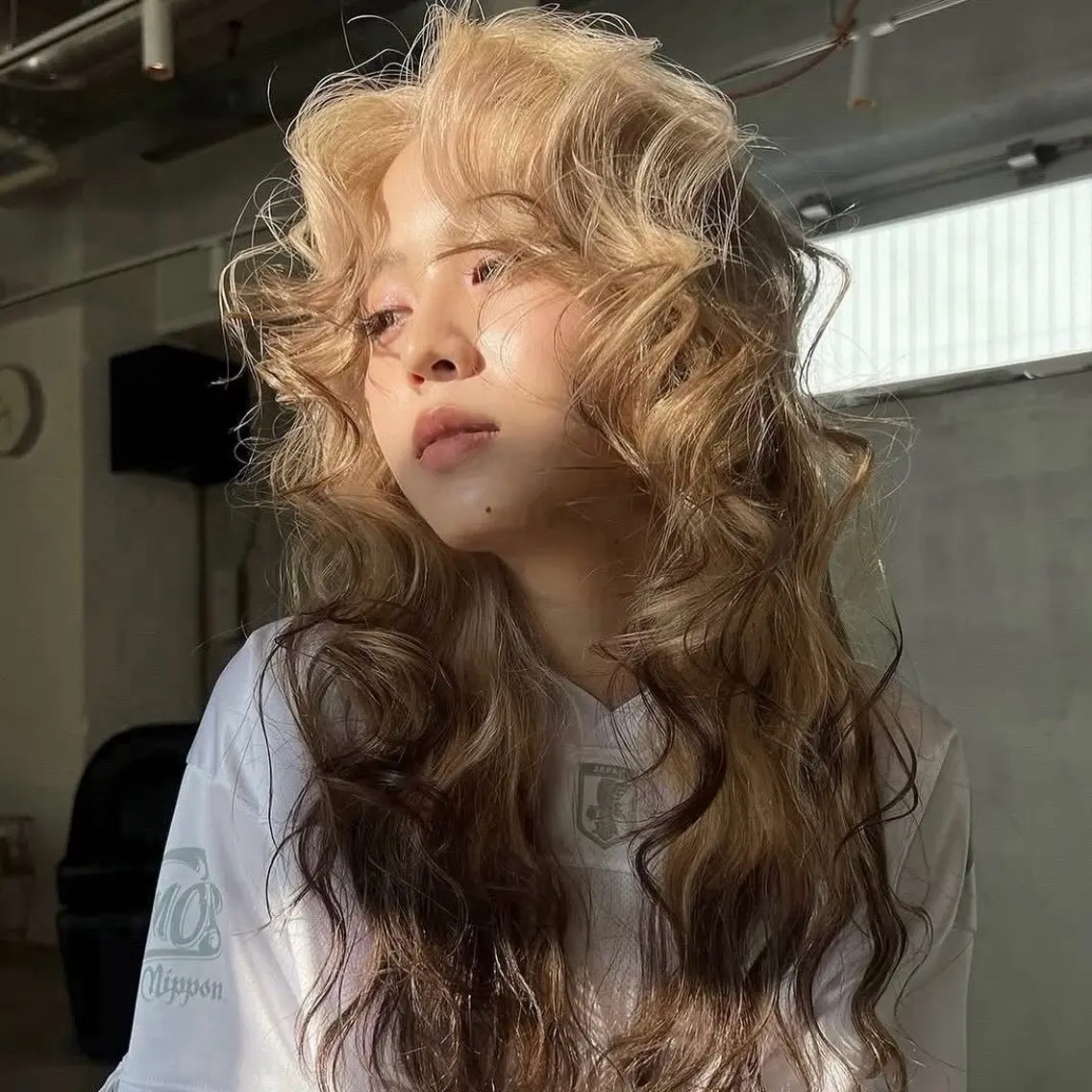 ロング カラー りゅうせい ハイトーンのヘアスタイル