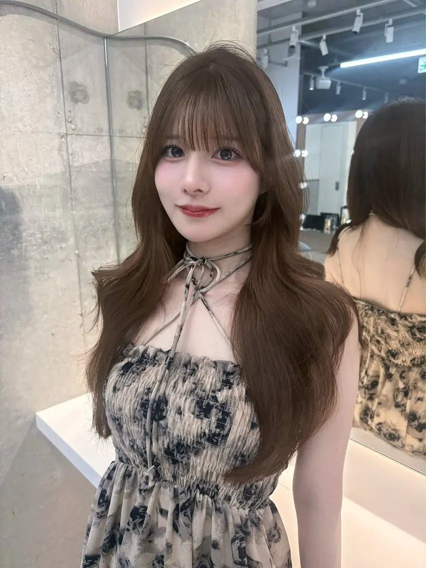 ロング カラー カット ヘアカラー トリートメント yui🎀ブリーチな しダブルカラー／博多のヘアスタイル