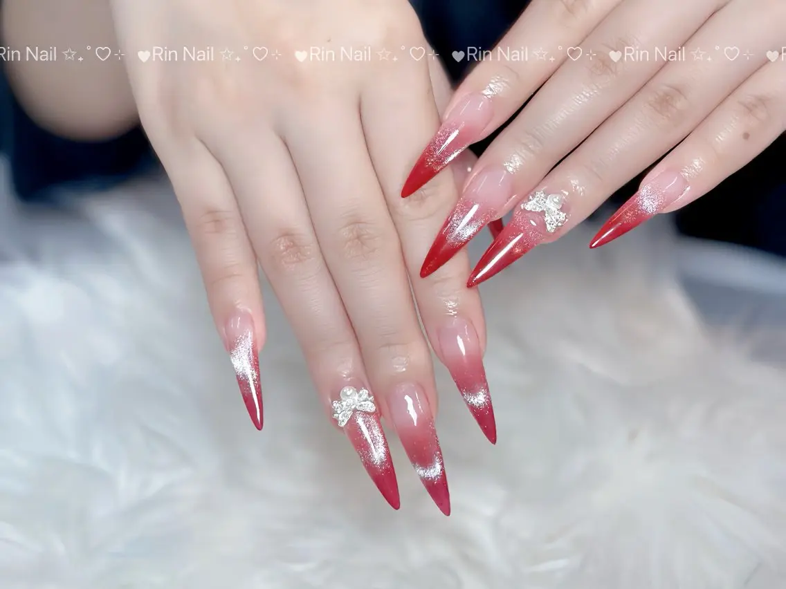 ネイル オーロラネイル ブルー フットネイル ジェルネイル 氷ネイル・うるうるネイル ハンドネイル Rin Nail 新大久保店のネイルデザイン