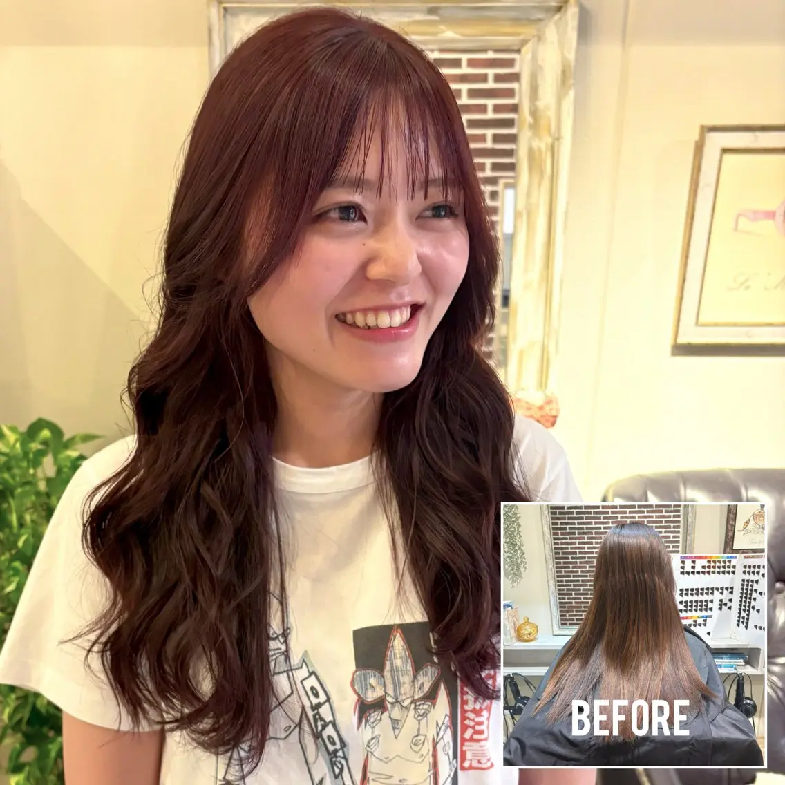 カラー ヘアカラー トリートメント イイダ ヒナのヘアスタイル