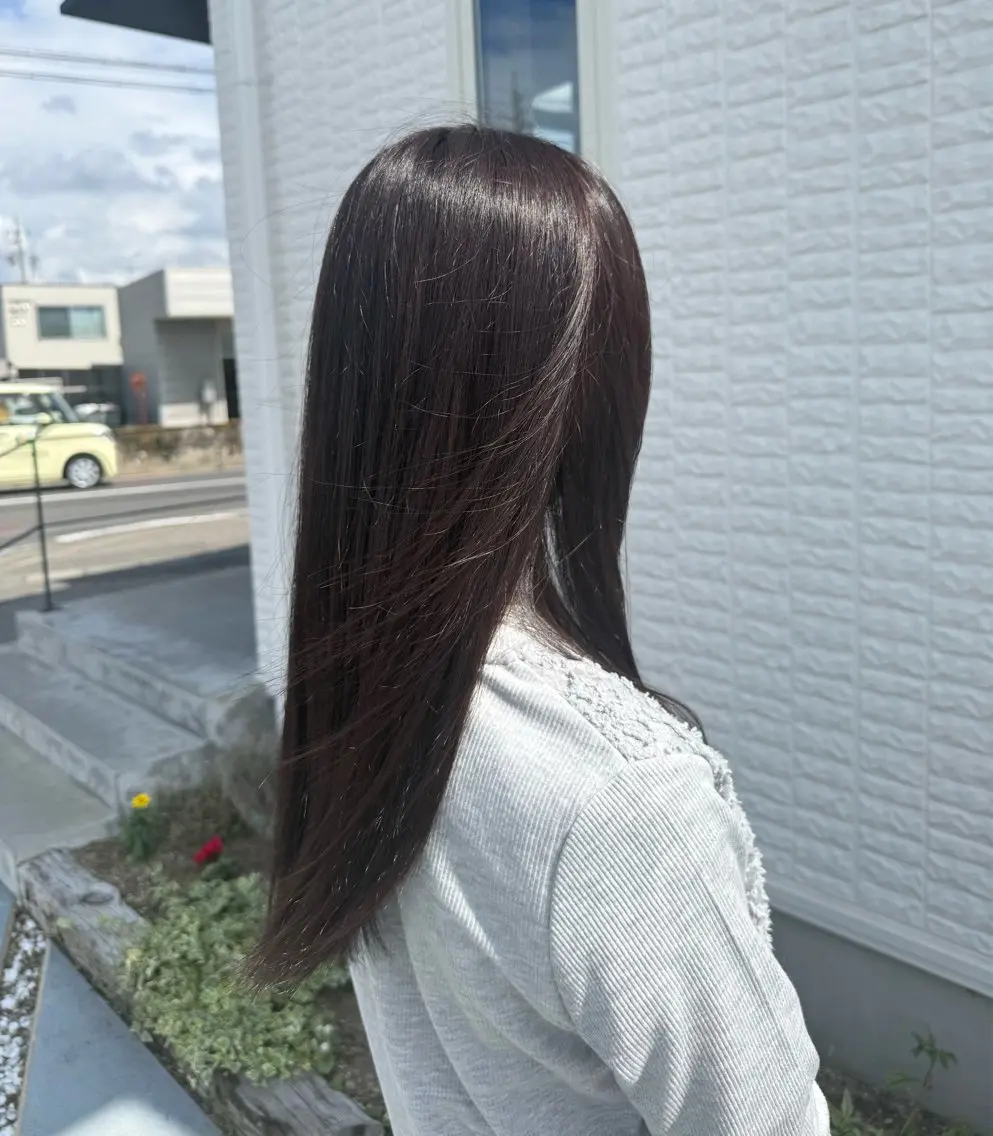 【リピーターさま限定🌱】ブリーチなしで叶う透明感ワンカラー+トリートメント🫧の写真