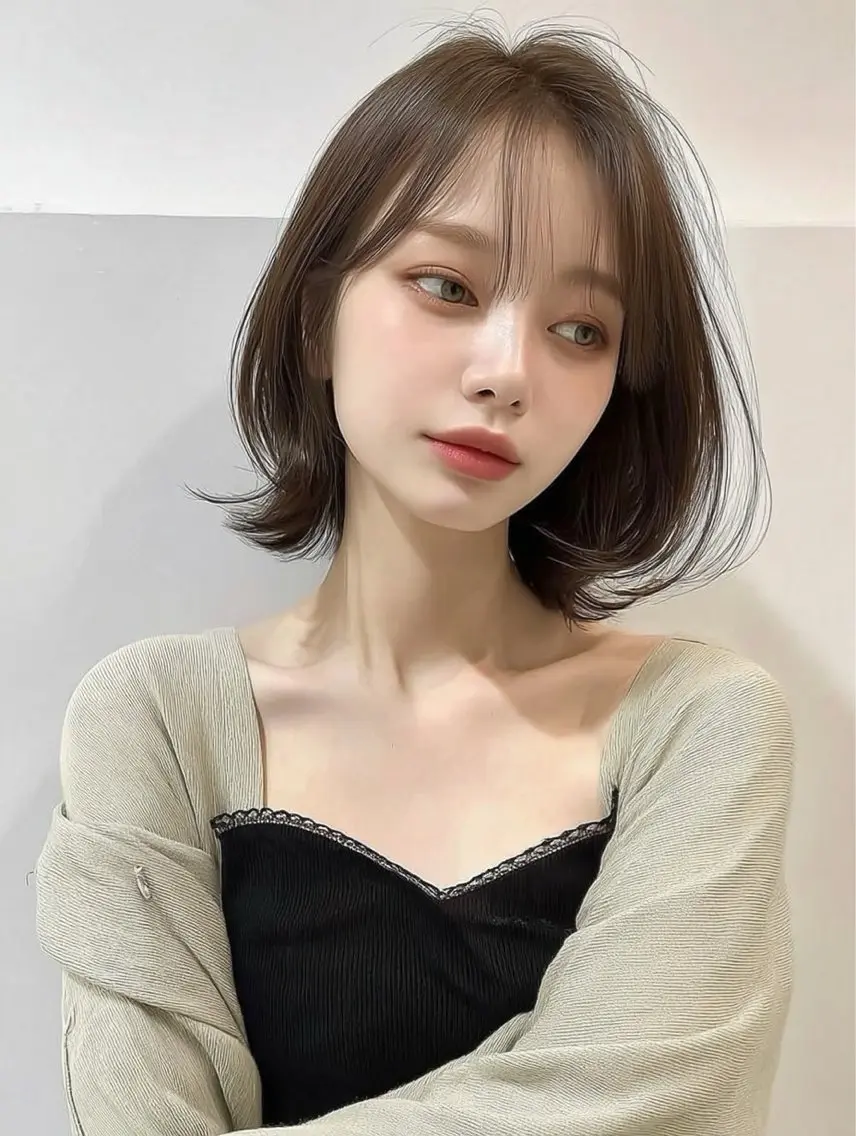 ミディアム カラー ブリーチ 透明感カラー インナーカラー 髪質改善 韓国風ヘア カット ヘアカラー 木村 純也のヘアスタイル