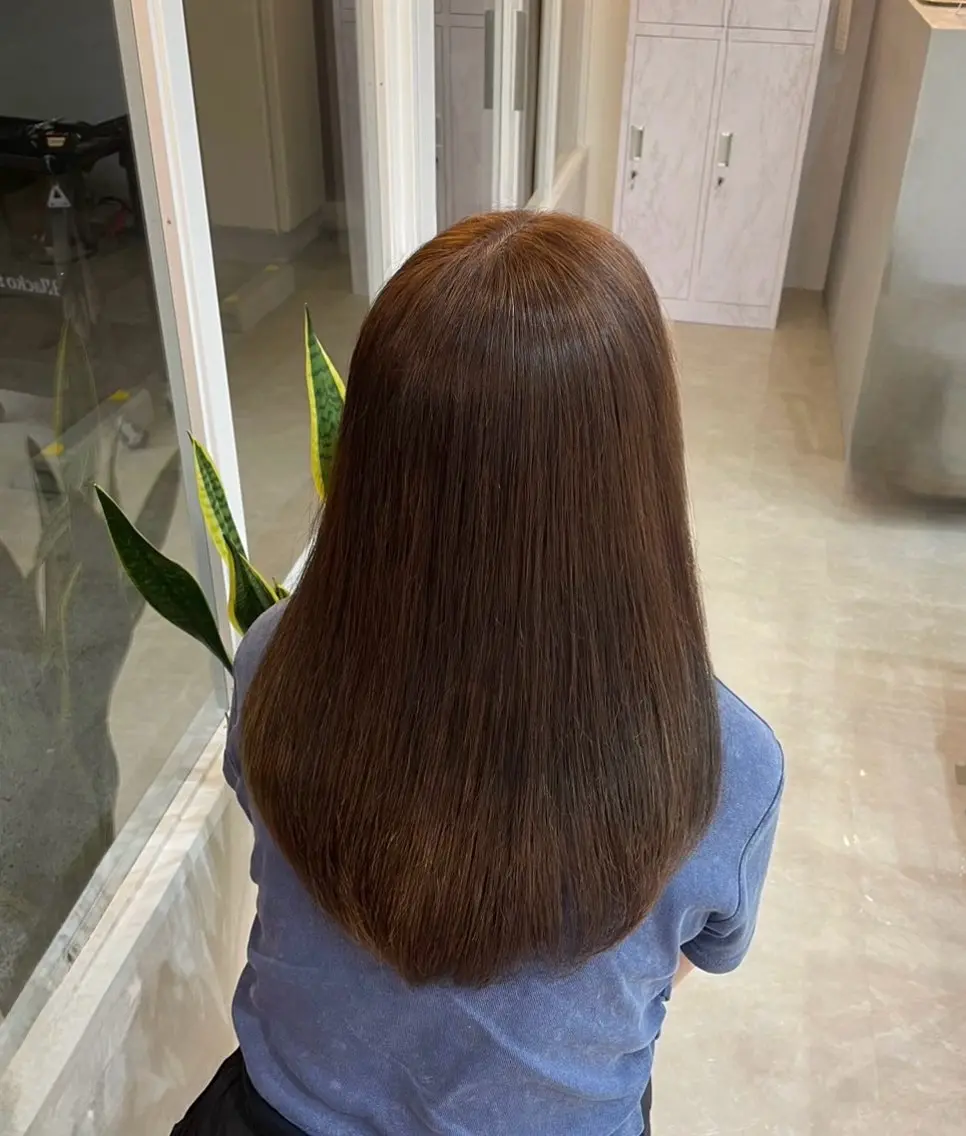 ミディアム カラー 永野 みゅうのヘアスタイル