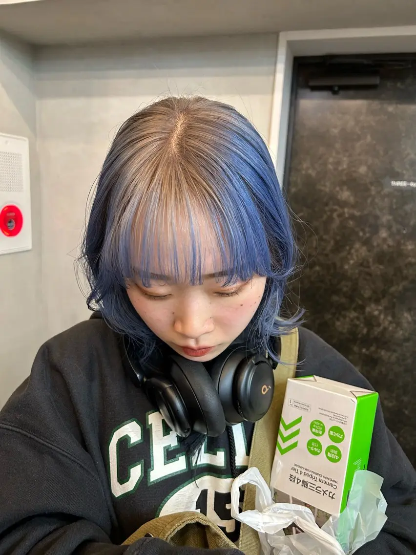 カラー ベージュカラー ブルーカラー カット ヘアカラー トリートメント Haru/THREE …by velvetのヘアスタイル