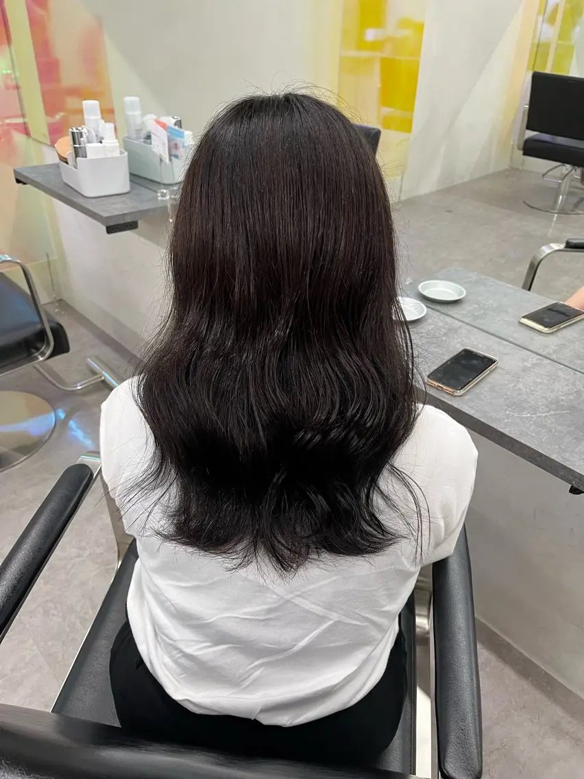 セミロング ヘアカラー トリートメント 奥野JAPAN🌈 艶髪カラーのヘアスタイル