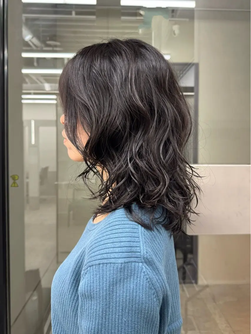 ミディアム パーマ カット パーマ 🫧ショートパーマ ボブパーマ🫧 糸瀬のヘアスタイル