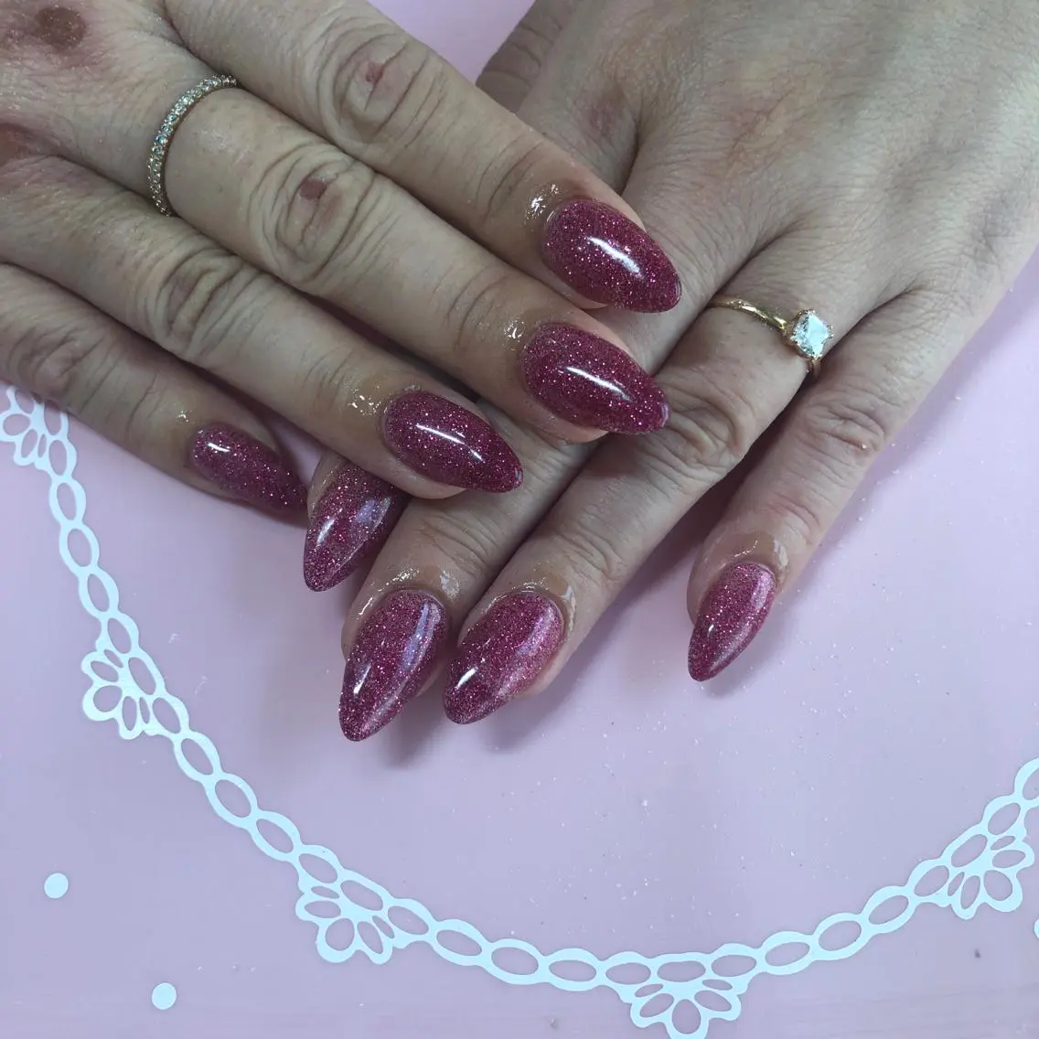 ミディアム ネイル ハンドネイル 《LB》ラブリエ Nail&eyeのマツエク・マツパデザイン
