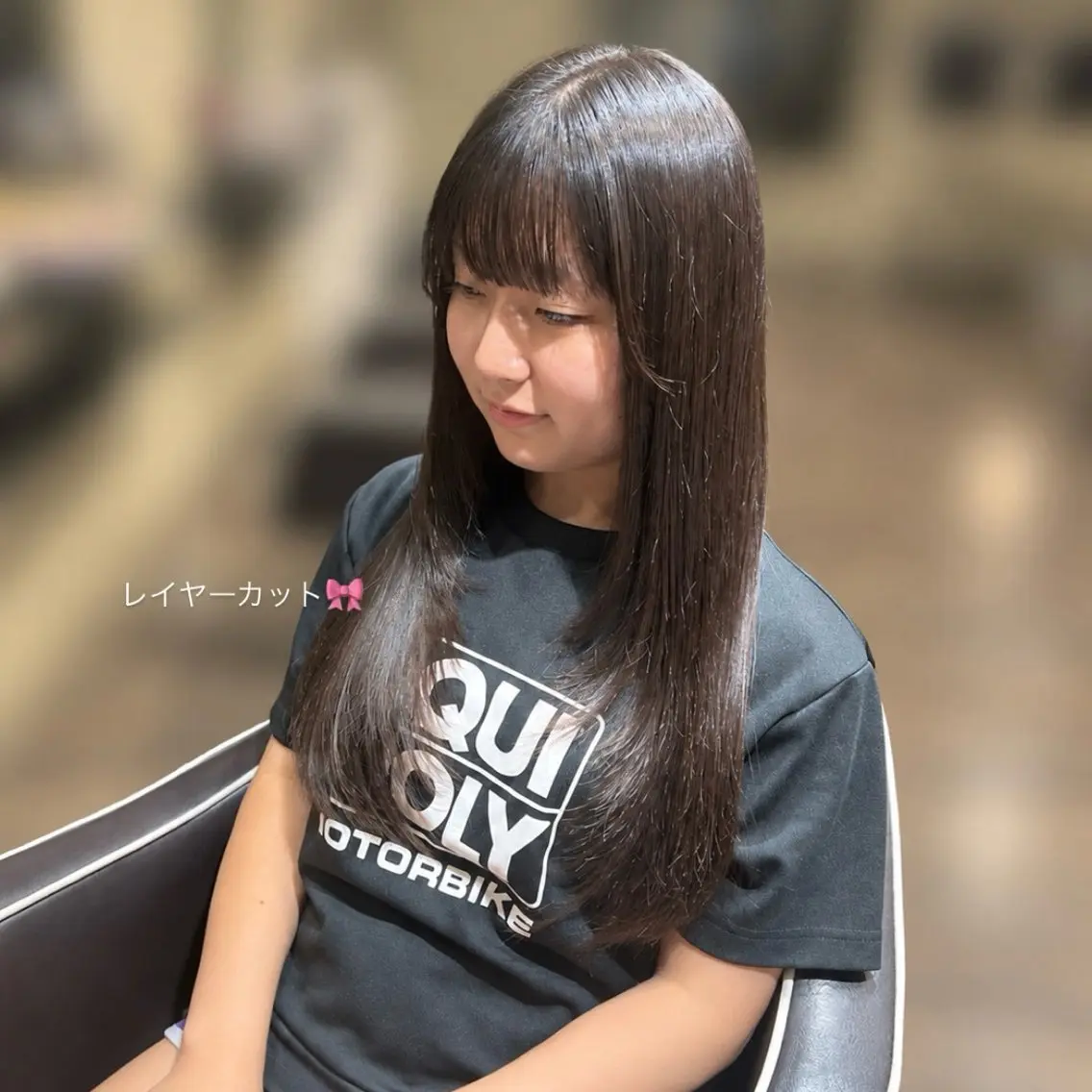 ミディアム 顔周りカット レイヤーカット カット 💟 𝐚𝐲𝐚のヘアスタイル
