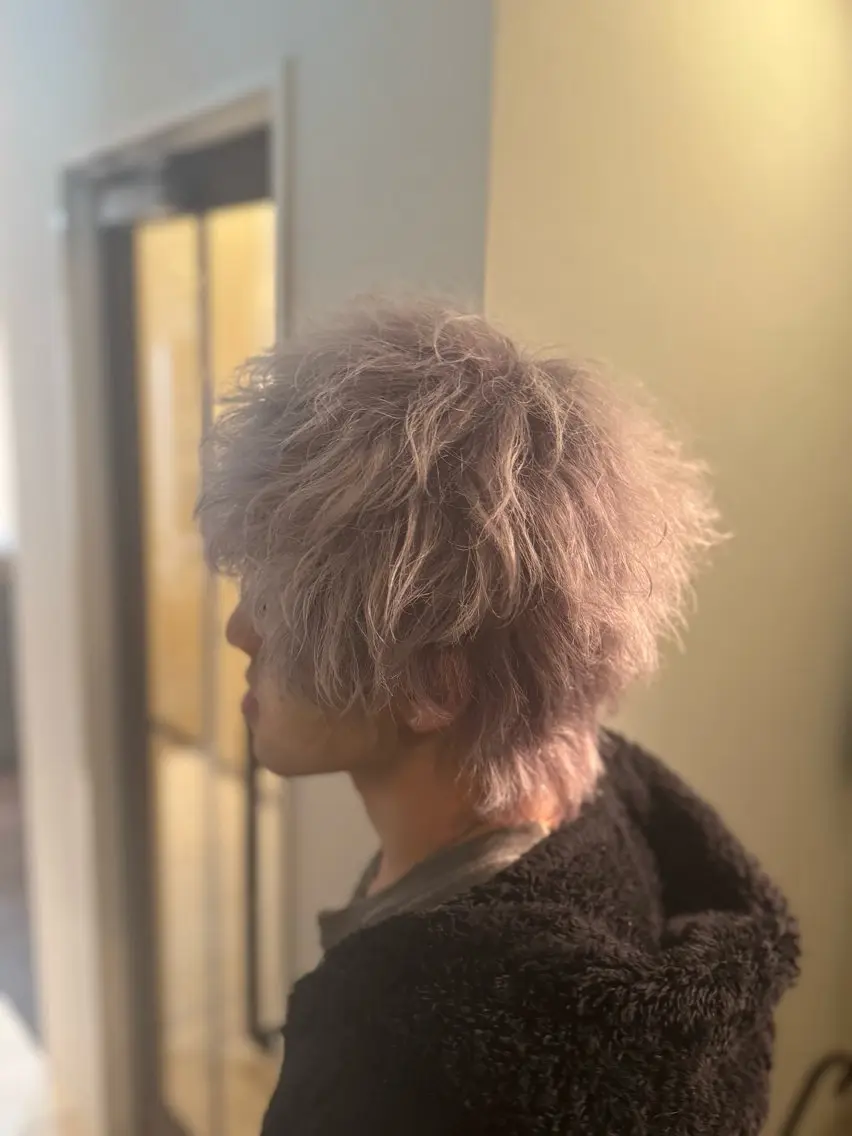 メンズ メンズウルフカット ウルフカット 日比 海夏太のヘアスタイル