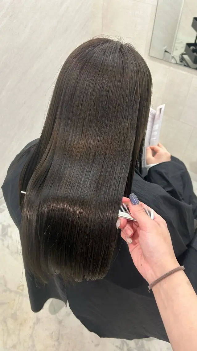 ロング カット ヘアカラー トリートメント miyon /nanaeのヘアスタイル